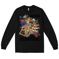 Black America the beautiful 4th of july Long Sleeve Tee - CowGirlArtShop