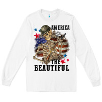 White America the beautiful 4th of july Long Sleeve Tee - CowGirlArtShop