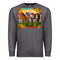 Charcoal Heather Western Ranch Horses Premium Sweatshirt - LillyAllenDesigns
