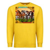 Lemon Western Ranch Horses Premium Sweatshirt - LillyAllenDesigns