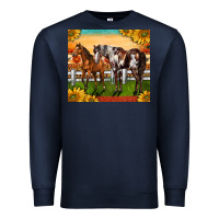 Navy Western Ranch Horses Premium Sweatshirt - LillyAllenDesigns