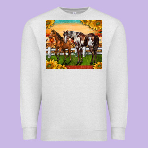 Western Ranch Horses Premium Sweatshirt Designed By Lillyallendesigns