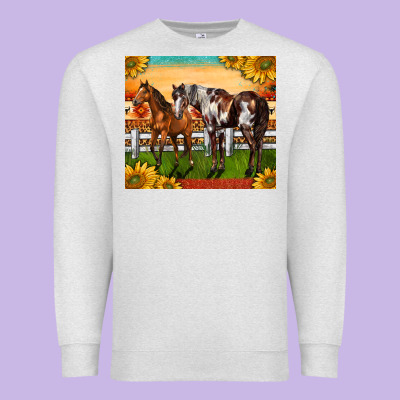 Western Ranch Horses Premium Sweatshirt Designed By Lillyallendesigns