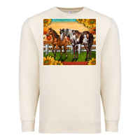 Sandshell Western Ranch Horses Premium Sweatshirt - LillyAllenDesigns