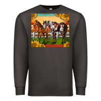 Smoke Western Ranch Horses Premium Sweatshirt - LillyAllenDesigns
