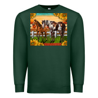 Sports Green Western Ranch Horses Premium Sweatshirt - LillyAllenDesigns