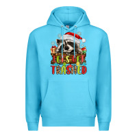 Ocean Blue lets get trashed with raccoon Premium Hoodie - MaliasSmallBusiness