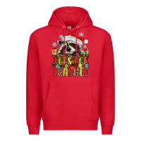 Red lets get trashed with raccoon Premium Hoodie - MaliasSmallBusiness