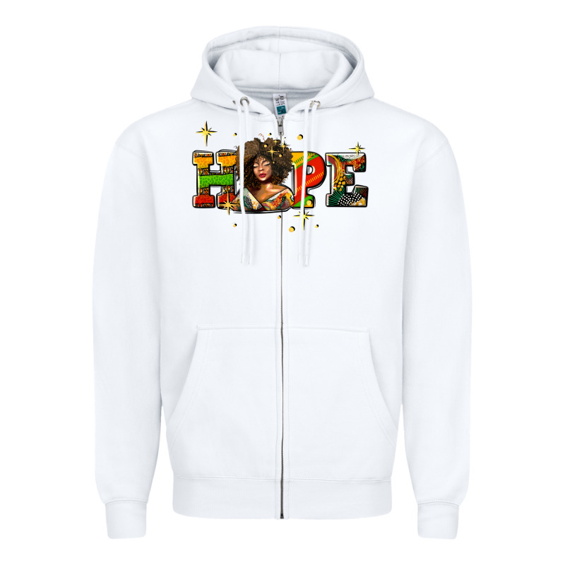 Hope Juneteenth Zipper Hoodie by AdoDesignShop | Teevron