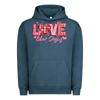 Pigment Midnight Navy love like jesus la Urban Hoodie - LillyAllenDesigns