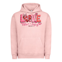 Pigment Salmon love like jesus la Urban Hoodie - LillyAllenDesigns