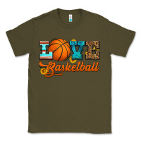 Army Green love basketball Classic Tee - HRA Design Shop