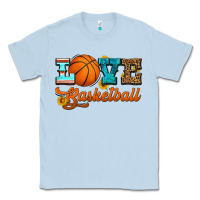 Dusty Blue love basketball Classic Tee - HRA Design Shop