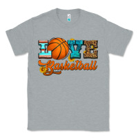 Heather Grey love basketball Classic Tee - HRA Design Shop