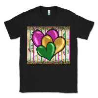 Black mardi gras heart Classic Tee - BarkalooDesign