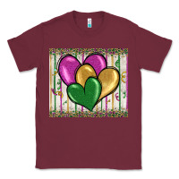 Burgundy mardi gras heart Classic Tee - BarkalooDesign