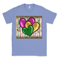 Colony Blue mardi gras heart Classic Tee - BarkalooDesign