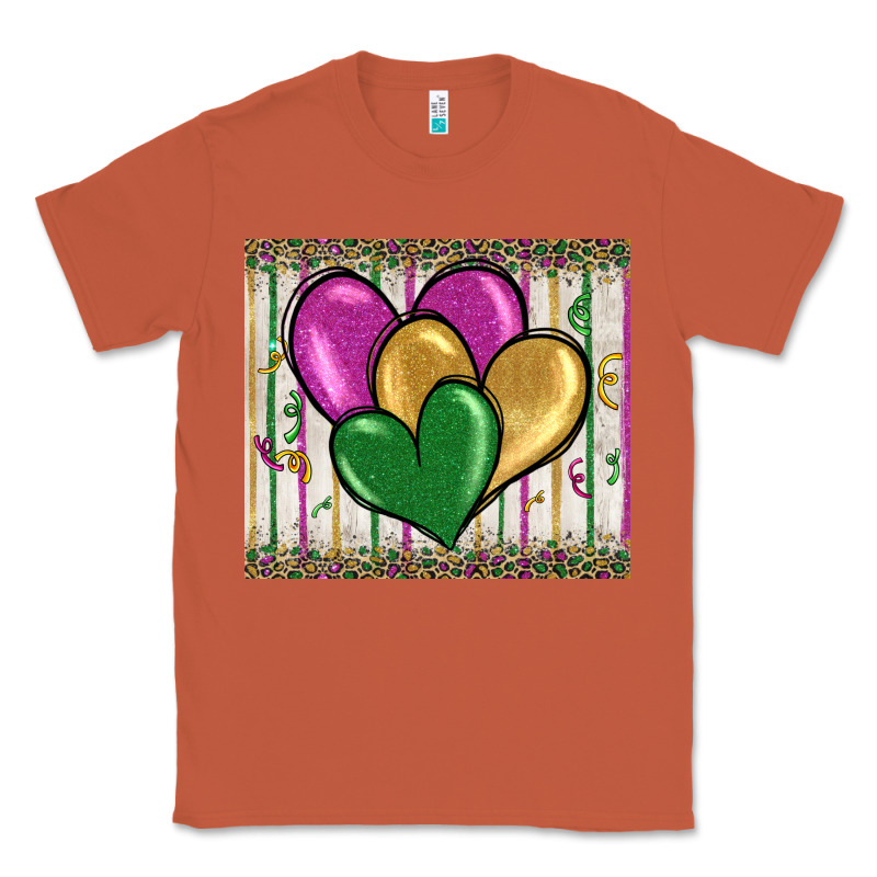 Mardi Gras Heart Classic Tee by BarkalooDesign | Teevron