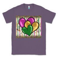 Lavender mardi gras heart Classic Tee - BarkalooDesign