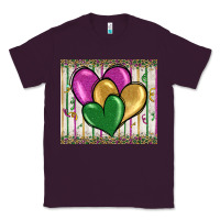 Plum mardi gras heart Classic Tee - BarkalooDesign