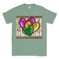 Sage mardi gras heart Classic Tee - BarkalooDesign