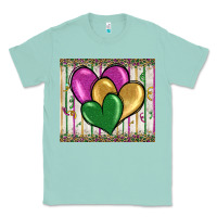 Seafoam mardi gras heart Classic Tee - BarkalooDesign