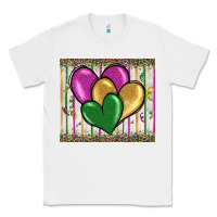 White mardi gras heart Classic Tee - BarkalooDesign