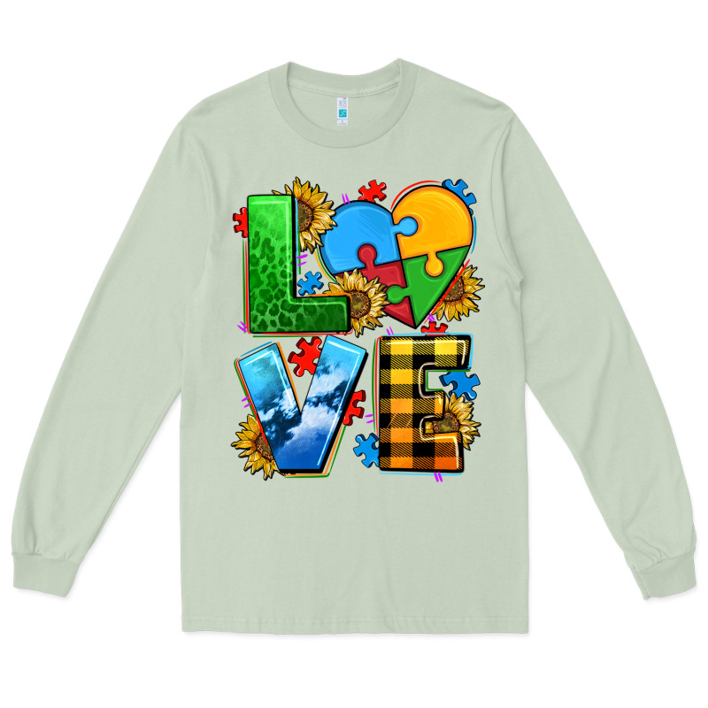 Love With Heart Sunflower Long Sleeve Tee by AdoDesignShop | Teevron