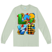 Matcha love with heart sunflower Long Sleeve Tee - AdoDesignShop