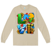 Mushroom love with heart sunflower Long Sleeve Tee - AdoDesignShop