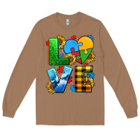 Toasted Coconut love with heart sunflower Long Sleeve Tee - AdoDesignShop