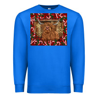 True Royal Christmas highland cow with candy canes Premium Sweatshirt - BarkalooDesign