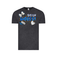 Vintage Black little sister biggest fan volleyball Vintage Tee - Zillion Design Studio