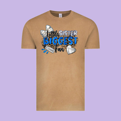 Little Sister Biggest Fan Volleyball Vintage Tee Designed By Zillion Design Studio