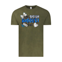 Vintage Olive little sister biggest fan volleyball Vintage Tee - Zillion Design Studio