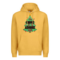 Mustard oh come let us adore him christmas tree Premium Hoodie - MaliasSmallBusiness