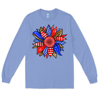 Colony Blue America sunflower Long Sleeve Tee - Neo Western