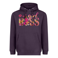 Plum girl boss afro black woman Heavyweight Hoodie - NancyCooperArtShop