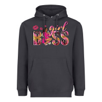 Smoke girl boss afro black woman Heavyweight Hoodie - NancyCooperArtShop