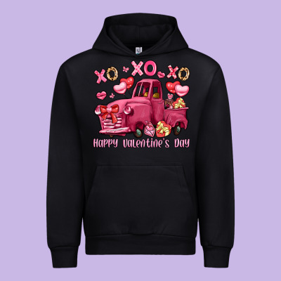 Xo Xo Xo Happy Valentine's Day Truck Urban Hoodie Designed By Lillyallendesigns
