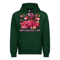 Forest Green xo xo xo happy valentine's day truck Urban Hoodie - LillyAllenDesigns