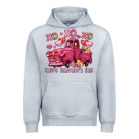 Heather Grey xo xo xo happy valentine's day truck Urban Hoodie - LillyAllenDesigns