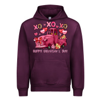 Mauve Wine xo xo xo happy valentine's day truck Urban Hoodie - LillyAllenDesigns