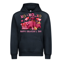 Navy xo xo xo happy valentine's day truck Urban Hoodie - LillyAllenDesigns