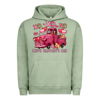 Pigment Oil Green xo xo xo happy valentine's day truck Urban Hoodie - LillyAllenDesigns