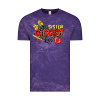 Cloud Purple little sister biggest fan softball Vintage Tee - Zillion Design Studio
