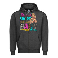 Charcoal Heather life is to short wait your nails to dry bbs Zipper Hoodie - BundleAndBundleShop