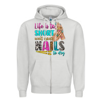 Dove Grey life is to short wait your nails to dry bbs Zipper Hoodie - BundleAndBundleShop
