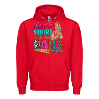Red life is to short wait your nails to dry bbs Zipper Hoodie - BundleAndBundleShop