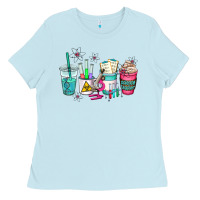 Baby Blue science teacher coffee cups Ladies Tee - AdoDesignShop